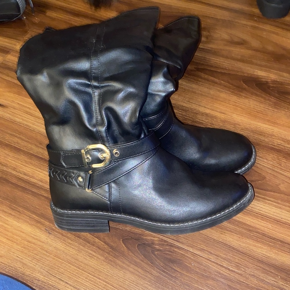 Vintage faux leather boots